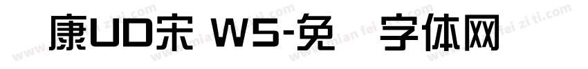华康UD宋 W5字体转换